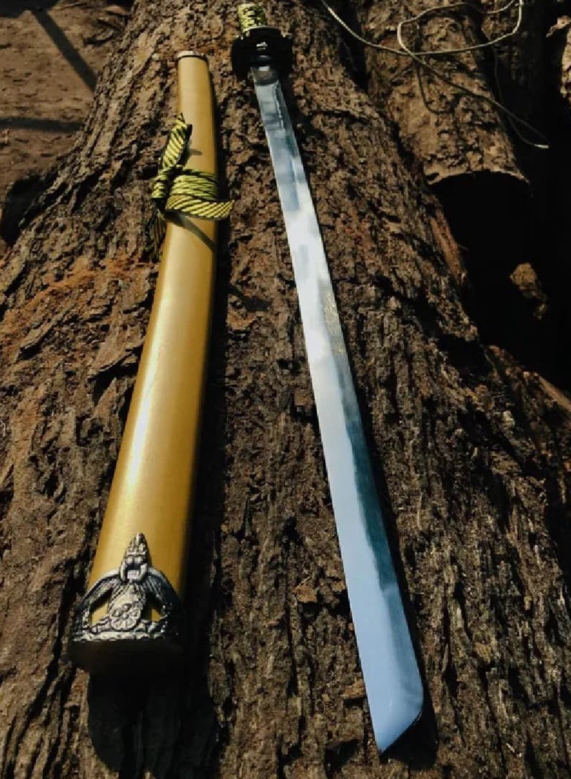 Real Katana Sword Yellow