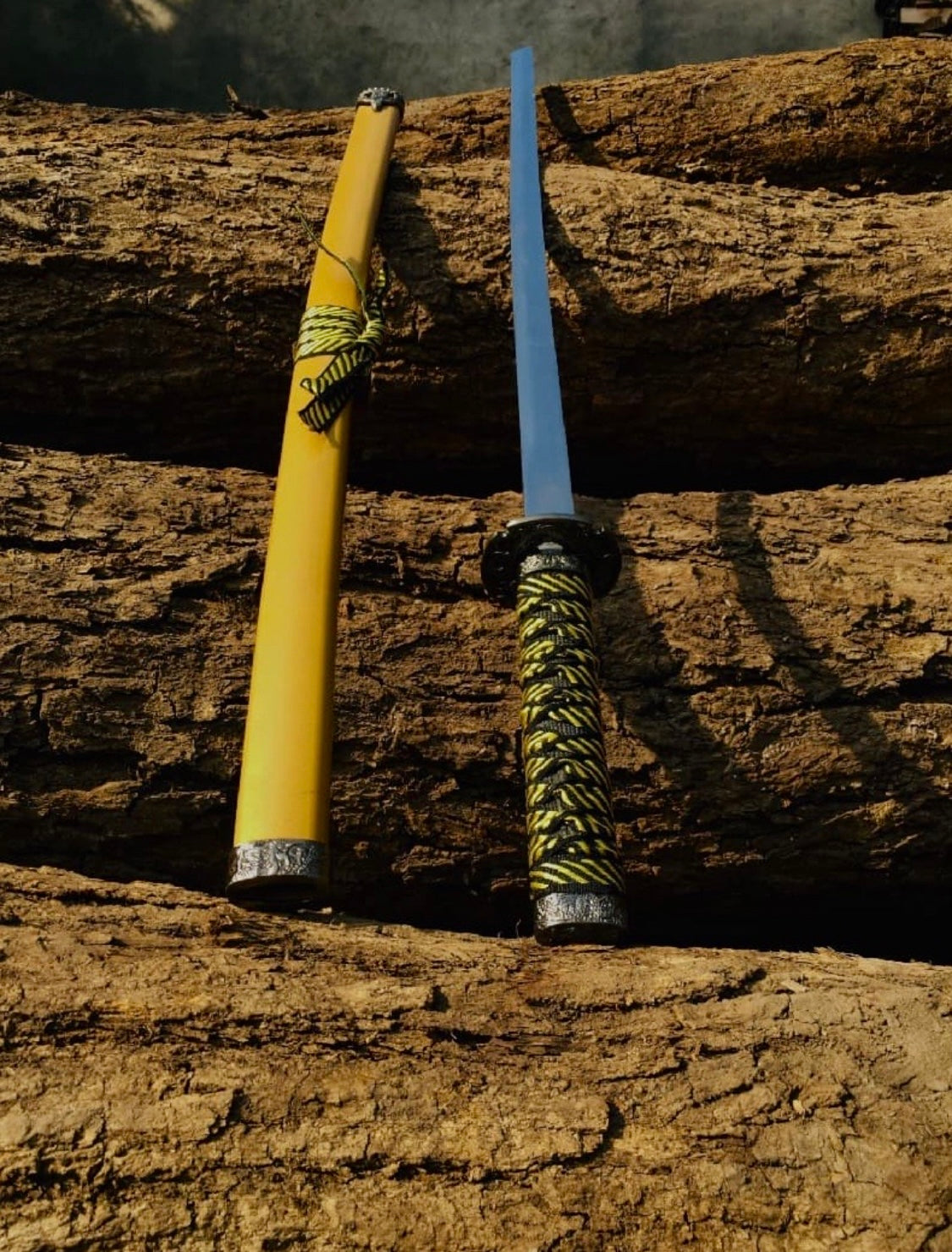 Real Katana Sword Yellow