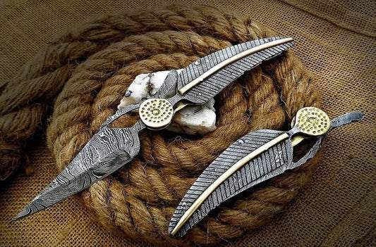 Damascus Folding Knive