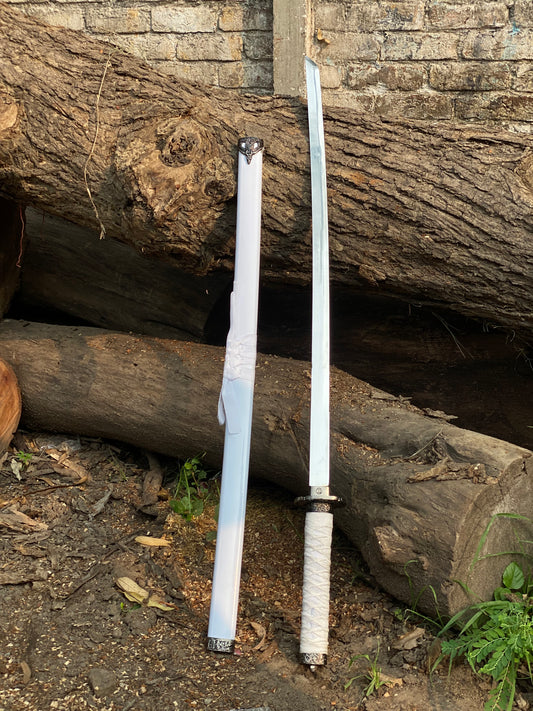 Real Katana Sword White